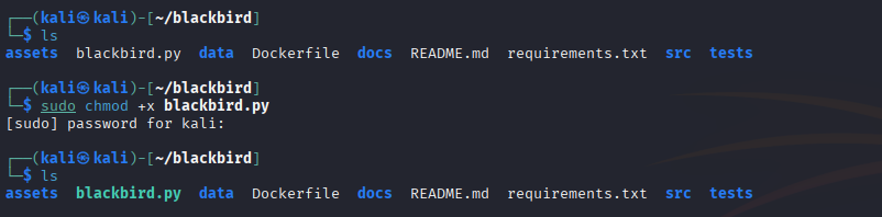 blackbird-chmod