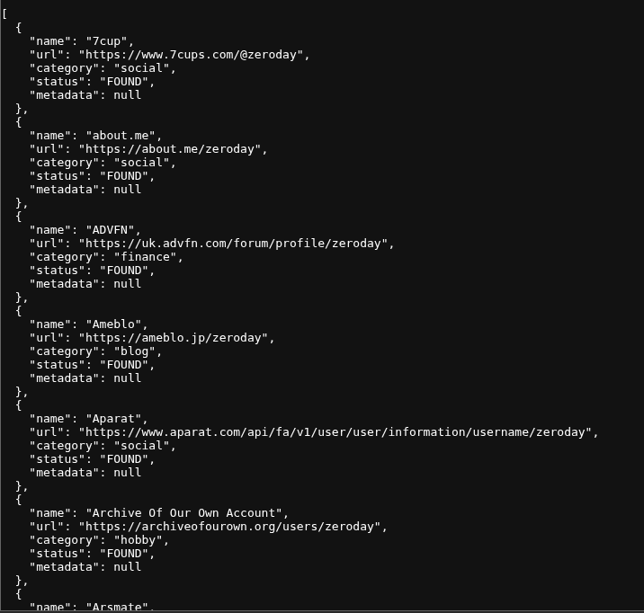 blackbird json result