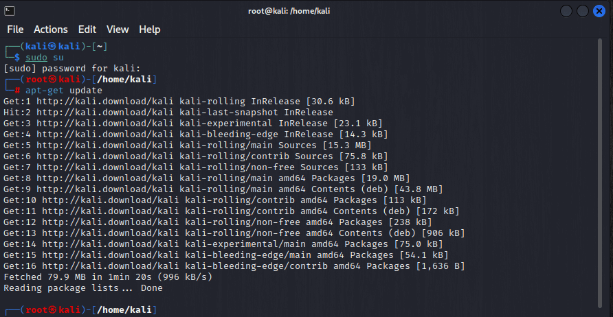 sudo command with su command