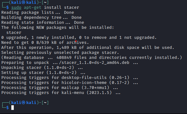 kali-linux-install-stacer