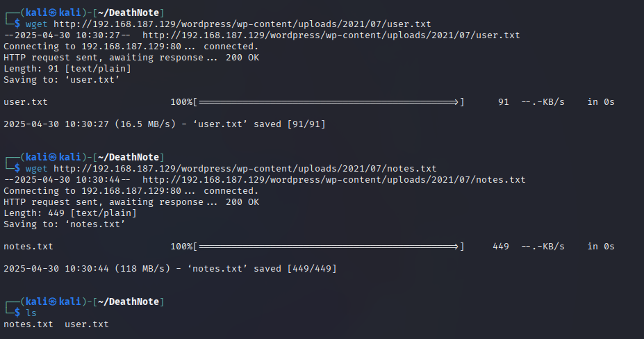 deathnote-wget-files