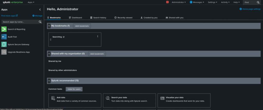 splunk-home-app