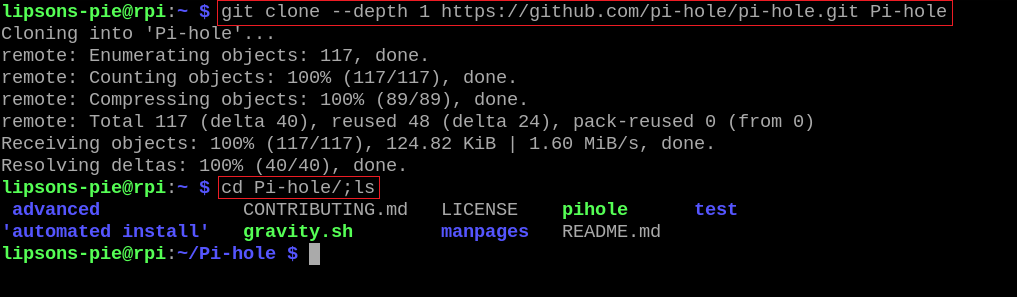 pi-hole-git-clone