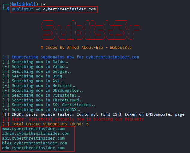 specific-domain-sublist3r specific-domain-sublist3r